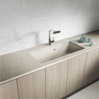 Einbauspüle TAU aus Granit (50 × 90 cm), 1 Becken, beige, matt
