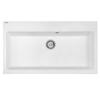 Einbauspüle TAU aus Granit (90 × 50 cm), 1 Becken