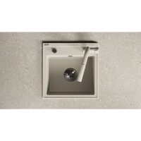 Einbauspüle TRZYNASTKA aus Granit (44 × 44 cm), 1 Becken, beige, matt