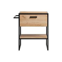 Waschtischunterschrank BROOKLIN 70, braun/schwarz 4