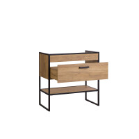 Waschtischunterschrank BROOKLIN 80, braun/schwarz 3