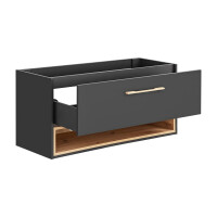 Waschtischunterschrank BORNEO COSMOS 120, dunkelgrau/braun 3