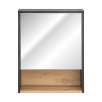 Spiegelschrank BORNEO COSMOS 60, dunkelgrau/braun 4