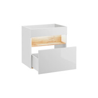 Waschtischunterschrank BAHAMA WHITE 60, weiß/braun 3