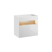 Waschtischunterschrank BAHAMA WHITE 60, weiß/braun 4