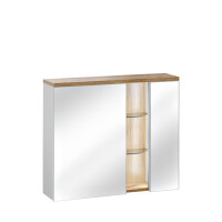 Spiegelschrank BAHAMA WHITE 80, wei&szli gallery