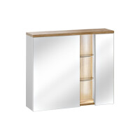 Spiegelschrank BAHAMA WHITE 80, weiß/braun 4